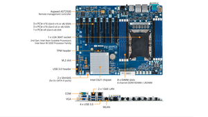MU71-SU0 2nd/1st Gen In tel Xeon Scalable ATX <b>UP</b> Single Socket 2xSlim Sas for 8x sata3 Ports Server Motherboard - Product Image 5