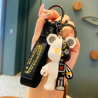 Porte-clés Ours Mécanique 3D en PVC, Accessoire de Décoration, Vente en Gros, Nouvelle Collection