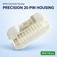 Conector Automotriz Lanshuo 2040487-1 1674646-1, 12V Hembra, 20 Pines, Corriente Nominal 3A, Carcasa PBT, -40~125, Rectangular, Calibre 22-20, 2.2mm