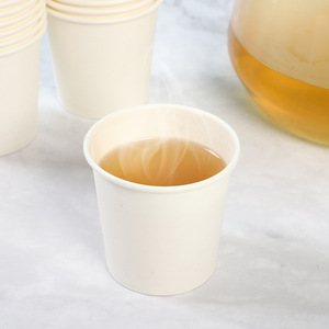 Tasses en papier dégradables sans BPA jetables écologiques de 16oz tasses à café à paroi unique avec estampage - Product Image 1
