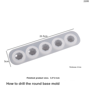 Early Riser DIY Nail Art Practice Stand redondo facetado flor geométrica trapezoidal Nail Display Base molde <span class=keywords><strong>de</strong></span> silicona - Product Image 6