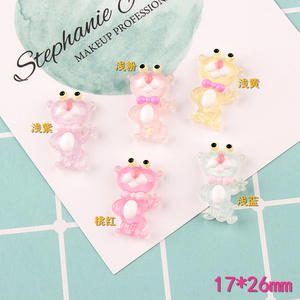 Breloques en résine en forme de panthère de dessin animé, cabochons plats pour slime, décoration de téléphone portable, artisanat DIY pour enfants - Product Image 3