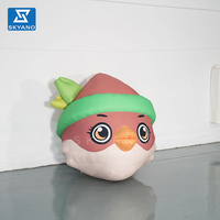 Modèle d'animal gonflable publicitaire géant personnalisé Mascotte d'oiseaux de dessin animé Gonflables personnalisés avec chapeau