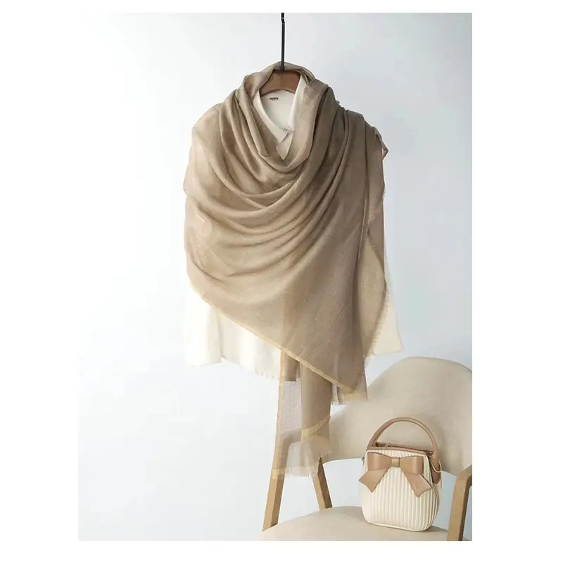 wholesale custom solid lightweight tissue thin real featherlight women's pure 100% cashmere pashmina scarfs wraps shawl womens