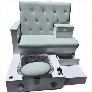 <span class=keywords><strong>Fauteuil</strong></span> de pédicure de luxe personnalisé pour spa à ongles, fabriqué à Foshan, avec système de jets d'hydrothérapie, matériau céramique/verre, siège inclinable - Product Image 1