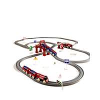 Set Rel Kereta Listrik DIY, Mainan Rakitan, Hadiah Natal untuk Anak Laki-laki, Bangunan Rel Kereta Api, Hadiah Natal, Isian Kado Natal
