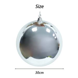 Nuevo árbol de Navidad de 30cm, rojo brillante y dorado, plata, brillo nacarado, plástico, Bolas brillantes galvanizadas, decoración colgante de vacaciones - Product Image 4