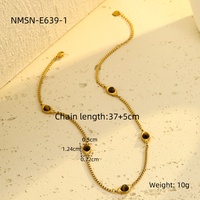 Nouveau collier tendance en pierres précieuses en acier inoxydable pierre naturelle œil de tigre perles chaîne pour femmes