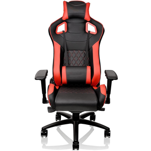 Chaise de jeu ergonomique de luxe OEM durable, style siège <span class=keywords><strong>baquet</strong></span> de course E-sports, grande taille, noire et rouge, livraison gratuite - Product Image 1
