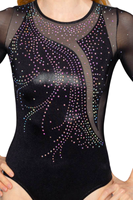 Tenue de gymnastique et de ballet personnalisable Edrei pour enfants, confortable, respirante, en polyester, imprimée par sublimation, avec strass