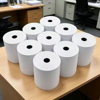 Papel Térmico Blanco de Alta Calidad de 57x40mm, Rollo de Papel para Sistemas de Caja Registradora, Personalizable, Directo de Fábrica
