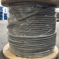 Câble en acier galvanisé à haute teneur en carbone AiSi 6x19S+FC 6x19S+IWR 6x19W+FC 6x19W+IWR pour soudage, découpe et pliage