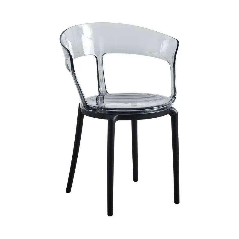 Modern Colored Restaurant Acrylic Clear Transparent Chiavari Hollow Back PC Dining Plastic Living Room Chairs
