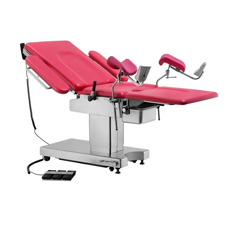 Jinekoloji obstetrik muayene için cerrahi alet elektrikli obstetrik jinekolojik sandalye masa yatak doğum masası