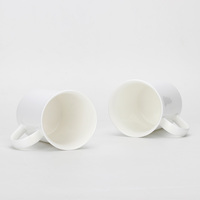 Tasse à sublimation personnalisée en porcelaine fine, tasses en céramique vierges, motif logo personnalisé, tasse à café blanche de 280 ml pour cadeaux de fêtes