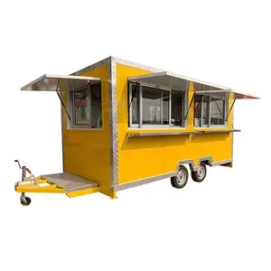 军用移动厨房拖车3米长定制自动售货快餐车拖车