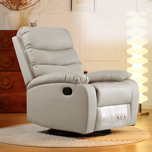 Sillón <span class=keywords><strong>Mecedora</strong></span> Eléctrico Individual con Función <span class=keywords><strong>de</strong></span> Reclinación y Extensión, Sofá Reclinable Giratorio - Product Image 1