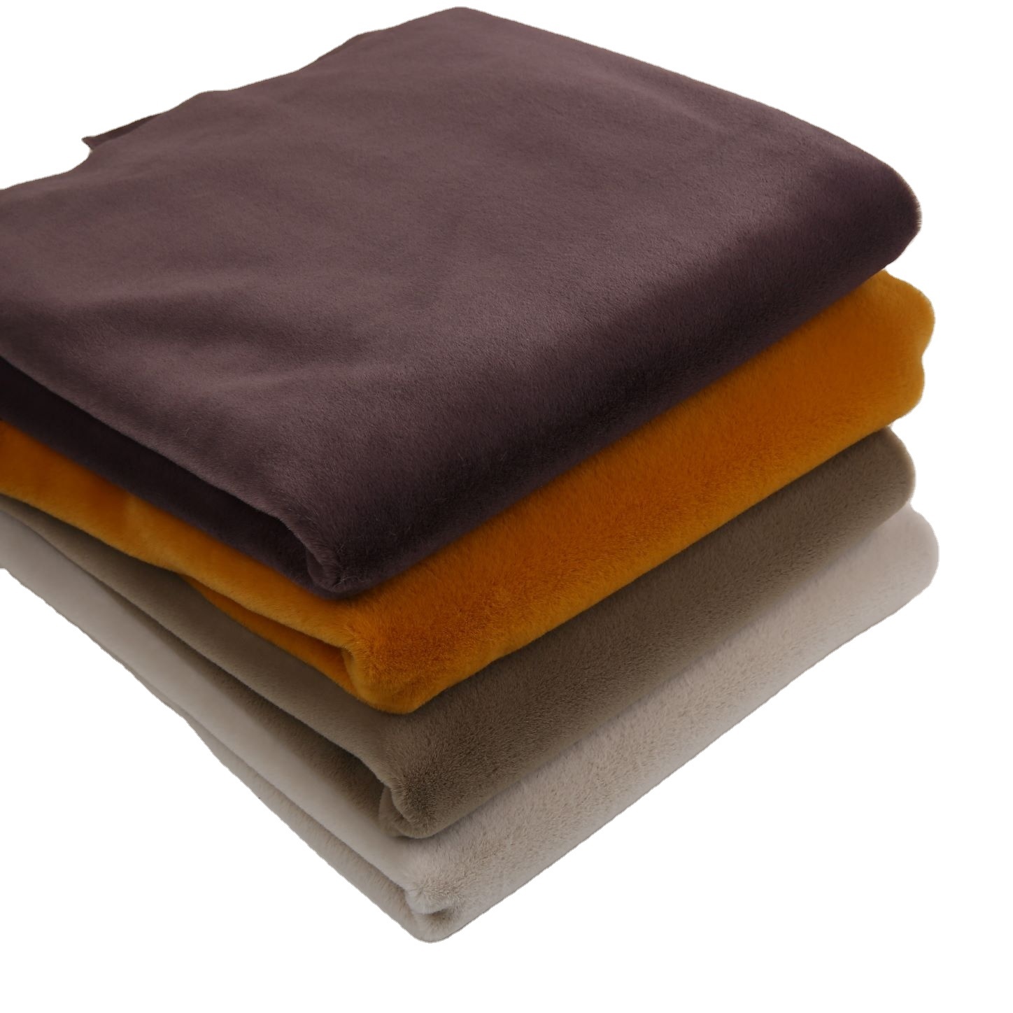 Wholesale Top Quality Plush Rabbit Fabric Velvet Faux Fur Fabric for Toy Garment Pet Bed