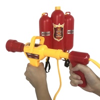Pistolet de tir à eau pour enfants, jouets en plastique, lot de chapeau de pompier, d'extérieur, jouet d'été, avec réservoir