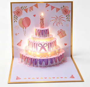 <span class=keywords><strong>Carte</strong></span> de vœux <span class=keywords><strong>d</strong></span>'<span class=keywords><strong>anniversaire</strong></span> 3D pop-up haut de gamme avec musique, lumière LED, design gâteau lumineux, <span class=keywords><strong>carte</strong></span> <span class=keywords><strong>d</strong></span>'enregistrement vocal, vente en gros, logo personnalisé - Product Image 4