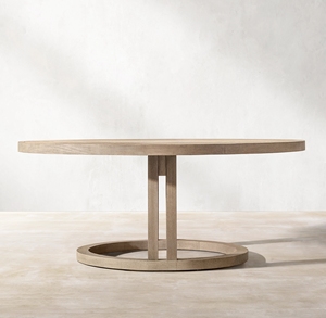 Meubles d'extérieur, style moderne, jardin, hôtel, nouvelle conception, table ronde en teck massif - Product Image 2