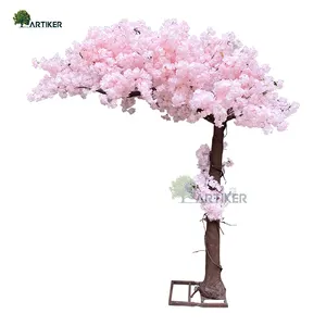 Sakura árvore grande arco artificial cerejeira flor árvores para casamento peça central