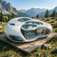 Maison capsule moderne, modulaire, écologique, durable, en aluminium haut de gamme préfabriquée