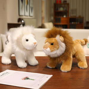 Peluche Lion Blanc Dessin Animé Ultra Douce pour Crèche, Animal en Peluche Zoo, Jouet Confortable pour Enfants, Petite Poupée Lion Artificielle au Design Inspiré - Product Image 4