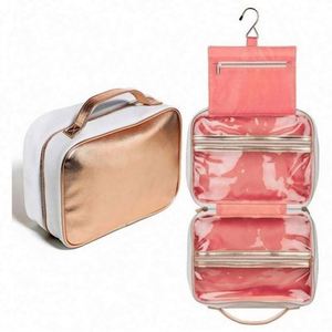 Sac de voyage léger et tendance en polyester personnalisé pour maquillage, trousse de toilette portable suspendue - Product Image 1