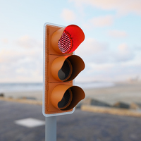 Feu de signalisation LED sphérique CE IP65 avec boîtier jaune pour la sécurité routière