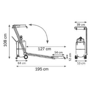 MECLUBE-1449 unités de vidange d'huile d'échappement avec pantographe 65 l pour les CYCLE-EAN aspirateurs d'huile épuisés - Product Image 2