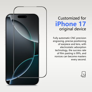 Tiên Tiến HD Rõ Ràng Chống-Phản Chiếu Bụi Miễn Phí Dễ Dàng Để Cài đặt 3D Hot Uốn Bảo Vệ Màn Hình Điện Thoại Di Động Glass Đối Với iPhone 17 - Product Image 3