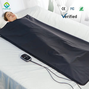 Fuerle Couverture chauffante à fermeture éclair unique en cuir PU Couverture de massage pour <span class=keywords><strong>sauna</strong></span> Couverture de <span class=keywords><strong>sauna</strong></span> infrarouge portable à fermeture éclair pour spa - Product Image 4