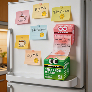 Sheng Kang Packaging <b>Sticky</b> Note Memo Pads 105 Sheets Self-Adhesive Colorful Monster Design - Product Image 4