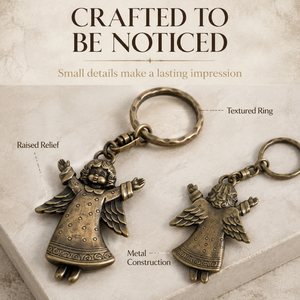 Lovely Happy Angel Metal Keyholder Decorative Key Chain <b>Ornament</b> For Handbag Backpack And <b>Car</b> Keys Hanging - Product Image 4