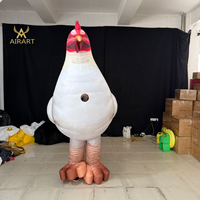 Costume de poulet gonflable personnalisé pour activités interactives, événement promotionnel en magasin, tenue de volaille gonflable