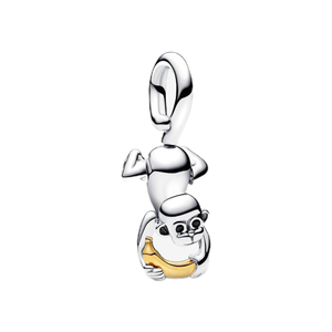 Venta al por mayor de abalorios de lujo estilo Pan de plata S925 chapada con circonitas y diseño de dibujos animados, para pulseras de cadena de serpiente DIY, colgantes y regalos de joyería - Product Image 4