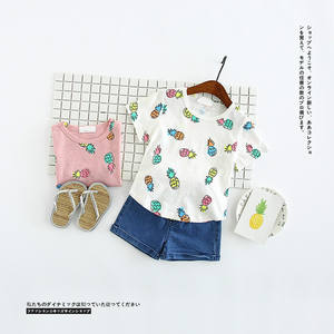 Camisetas de Verano para Niña con Estampado Personalizado de Piña en Varios Colores, Envío Exprés desde China - Product Image 1