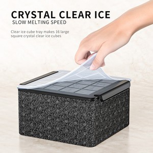 16 khoang vuông <span class=keywords><strong>Cube</strong></span> <span class=keywords><strong>Ice</strong></span> Maker chậm tan chảy Silicone <span class=keywords><strong>Ice</strong></span> <span class=keywords><strong>Cube</strong></span> khay tái sử dụng tinh thể rõ ràng Silicone khay đá - Product Image 2