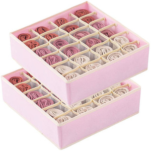 Compartiments de <span class=keywords><strong>rangement</strong></span> en tissu pliable, conteneurs avec 24 noyau, armoire et penderie pliables pour chaussettes, <span class=keywords><strong>sous</strong></span>-vêtements et cravates - Product Image 5