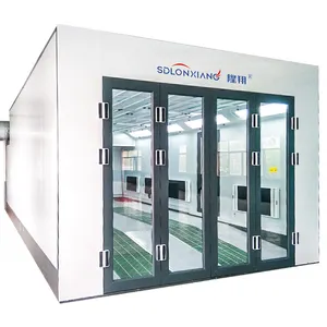 LX3 Luxury 7m/8m/9m spray booth for car bus truck painting electric/diesel heating car paint room fully glass gate