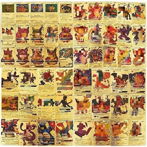 Cartes de collection <span class=keywords><strong>Pokémon</strong></span> - Cartes dorées - Cartes argentées - Cartes colorées - Style dessin animé - Collection pour joueurs - Product Image 4