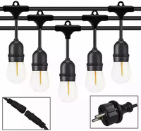 Guirlande lumineuse LED d'extérieur étanche IP65 en PVC, style lanterne vintage, pour patio, jardin, fête et camping