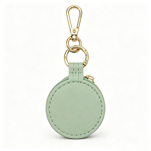 Hotsale Eco-friendly <b>Mini</b> Portable Zipper Keychain Round PU Rangement Bijoux Jewelry <b>Box</b> Velvet Lining Jewelry Packaging - Product Image 3