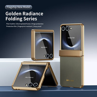 Étui pliable de luxe en cuir PC+PU pour Samsung Galaxy Z Flip 8 7 6 5, résistant à l'usure, anti-rayures, couverture intégrale, protection de la charnière contre les chocs