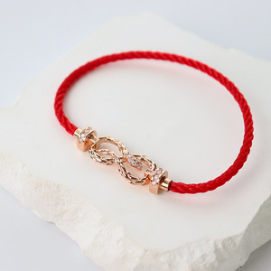 Nouvel An du Serpent : Bracelet en cordon rouge délicat, motif zodiacal, vintage, polyvalent, haut de gamme, tressé à la main pour femme - Product Image 4