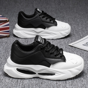 Mocasines Casuales de Hombre con Suela Gruesa y Elevada, Transpirables, Blancos, Deportivos, para Correr, con Suela de Cuero Genuino, Ligeros - Product Image 2