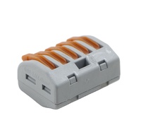 Conector de empalme rápido, conector de terminal eléctrico de cableado rápido, naranja y gris