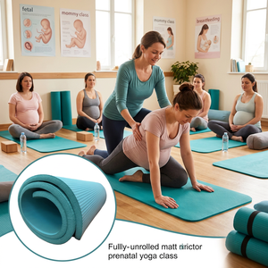 Tapete de Yoga de Alta Calidad, 15 mm de Grosor, NBR, Rectangular, Personalizado para Pilates, Uso en Clases de Fitness y Embarazo, Duradero - Product Image 1