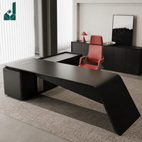 Bureau de direction de luxe, personnalisation disponible, fabrication originale, expédié entièrement assemblé, bureau noir au toucher doux